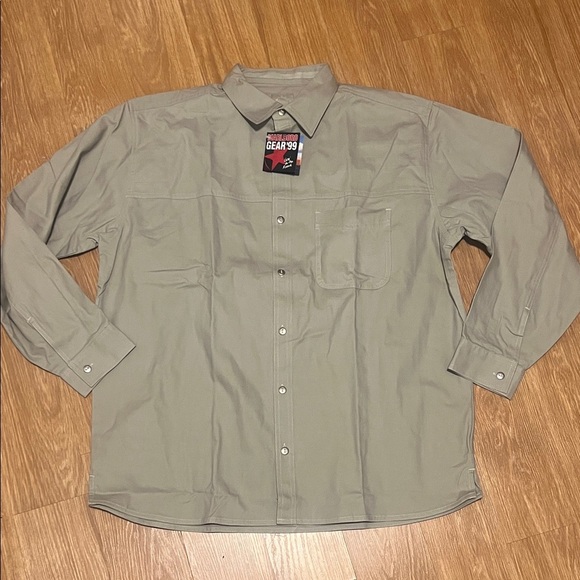 Marlboro Men's Tan rancher work Button Down Shirt vintage new size XL - Picture 1 of 6